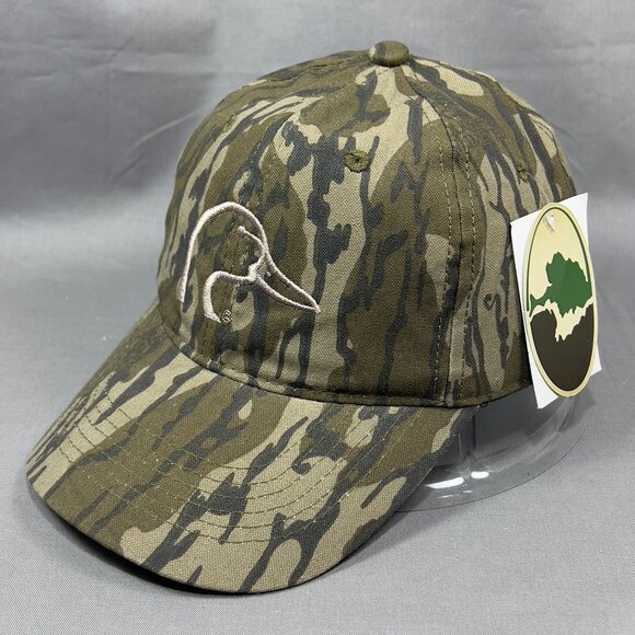 Ducks Unlimited Strapback Cap Hat Green Mossy Oak Bottomland Camouflage Dad Mens - Picture 1 of 15